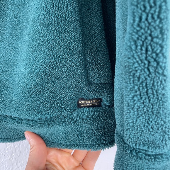 Scotch and Soda Green Sherpa Teddy Jacket - Picture 5 of 8